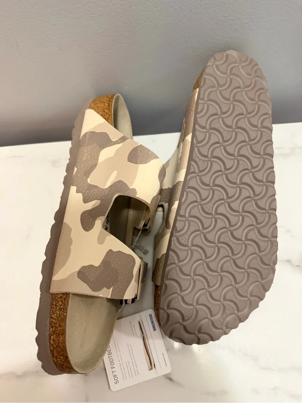 Birkenstock Kids Arizona Soft Footbed Sandal - Beige Camo